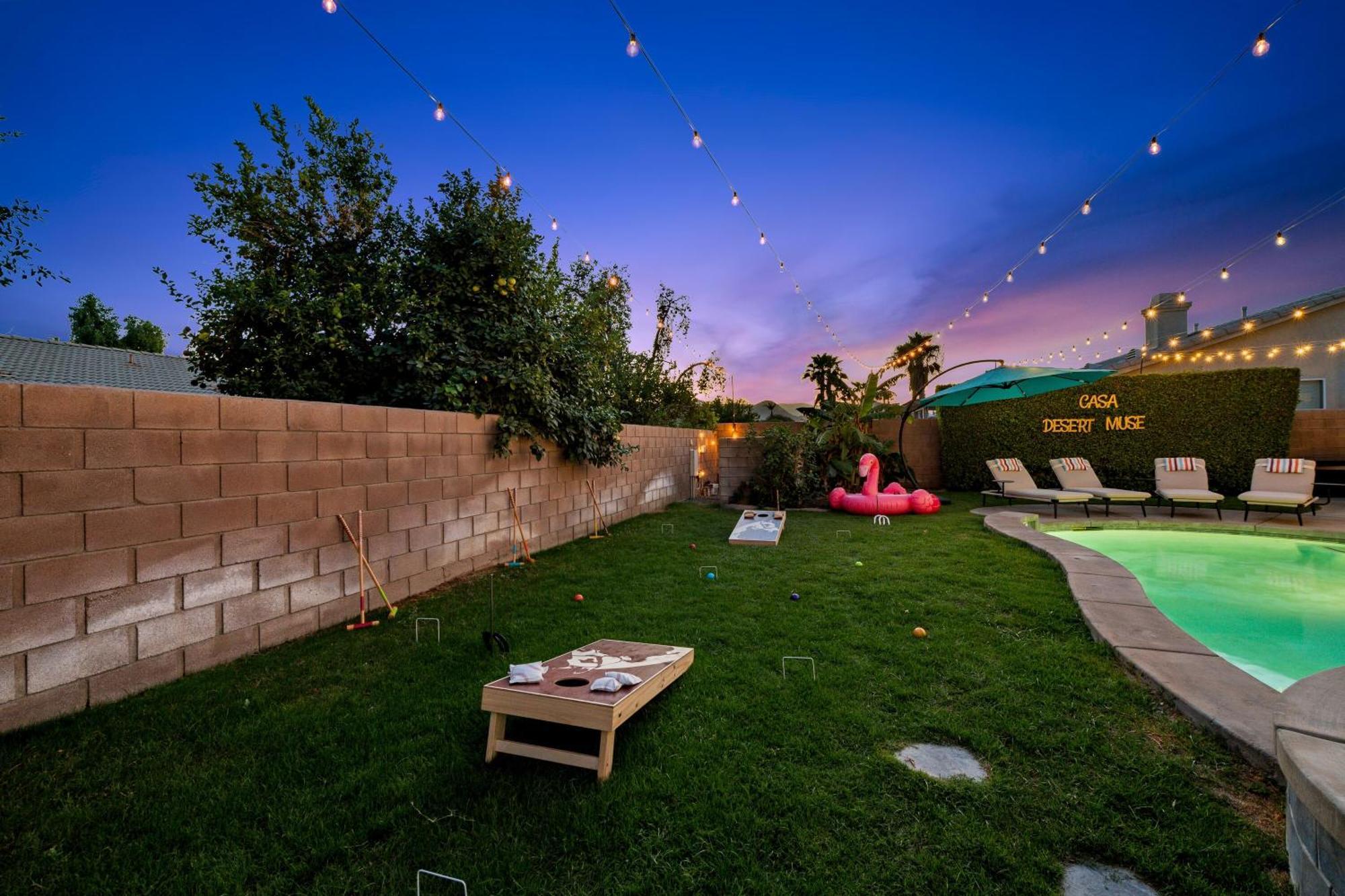 Casa Desert Muse With Heated Pool Spa Firepit Mini Golf And Games Indio Esterno foto