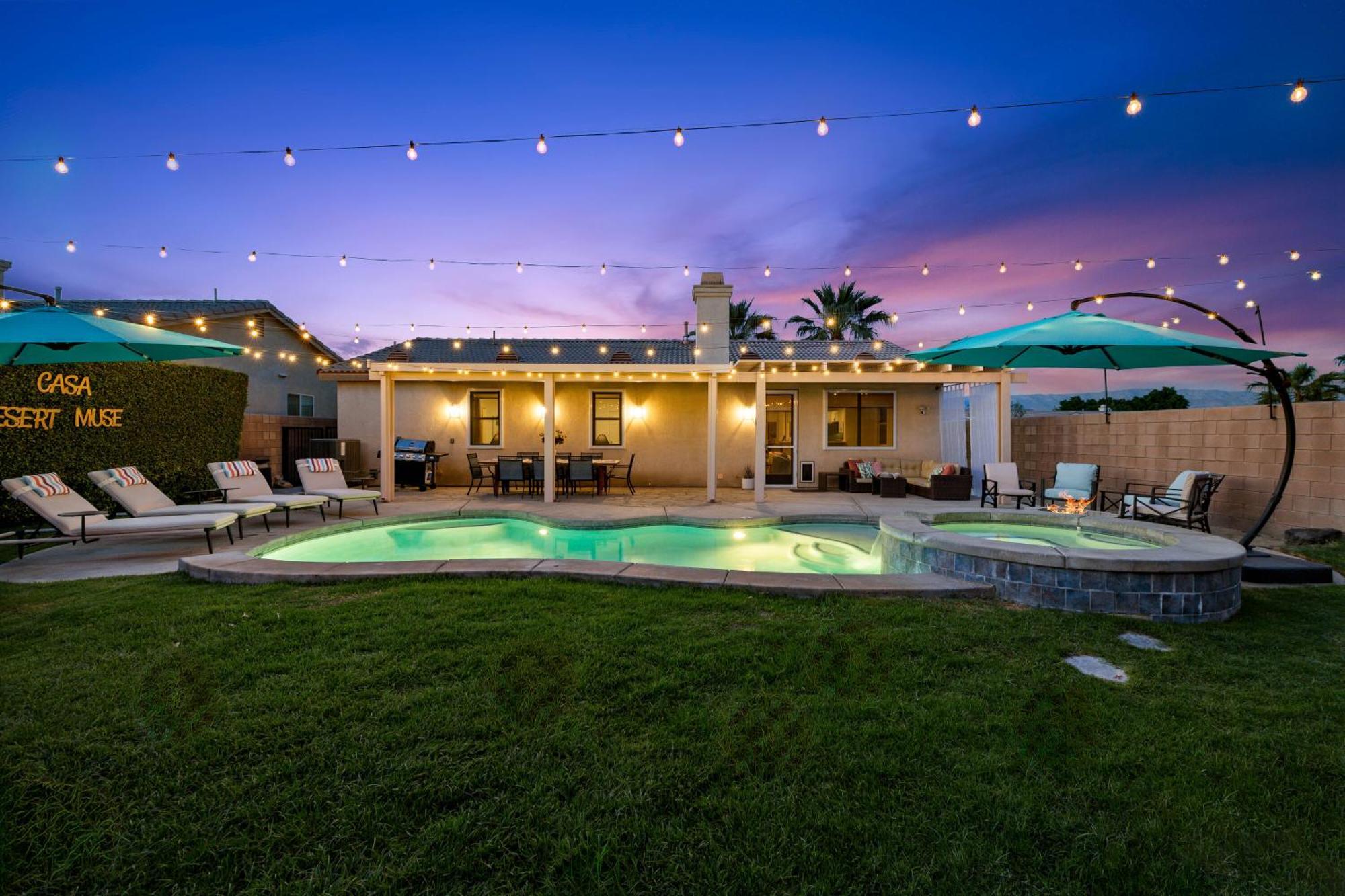 Casa Desert Muse With Heated Pool Spa Firepit Mini Golf And Games Indio Esterno foto